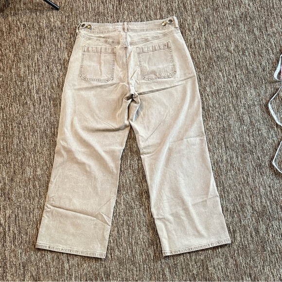 American Eagle Women’s High Waisted Stovepipe Pants Faded Brown Size 14 - Picture 2 of 6